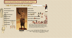 Desktop Screenshot of mysteriousetruscans.com